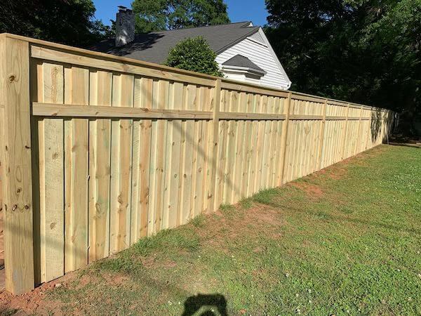 6’ Board on Board privacy wood fence | Gastonia, NC fence company | Black Label Fence, LLC