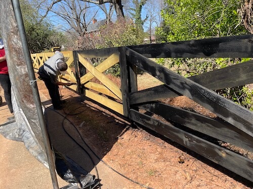 cross-buck horse fence installation in gastonia | Gastonia, NC fence company | Black Label Fence, LLC