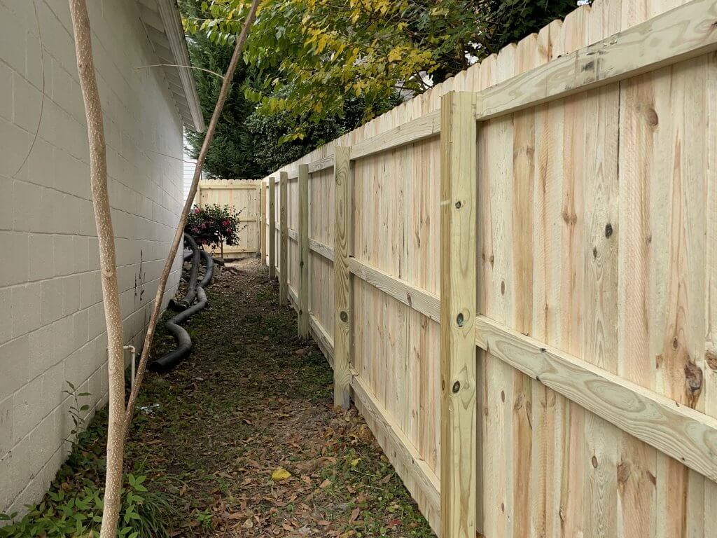 privacy wood fence installation | Gastonia NC.