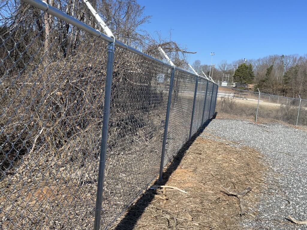 commercial chain link fence for roto rooter in Hickory, NC