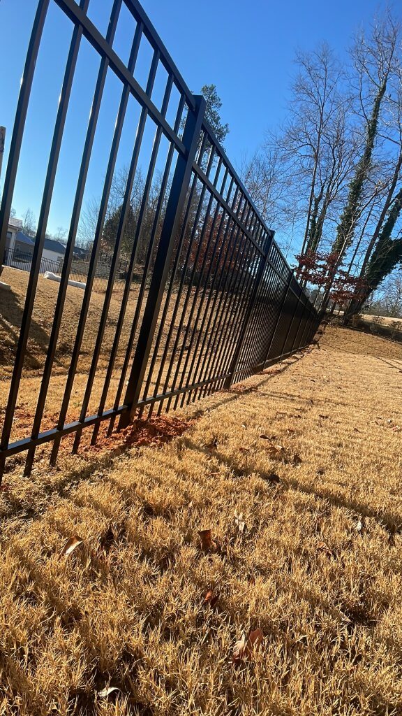 black aluminum fence installation | Black Label Fence, LLC | Gastonia, NC