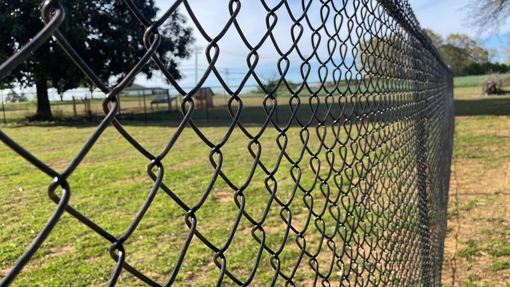 5 ft tall Black Chain Link Fence Installation near Shelby, NC