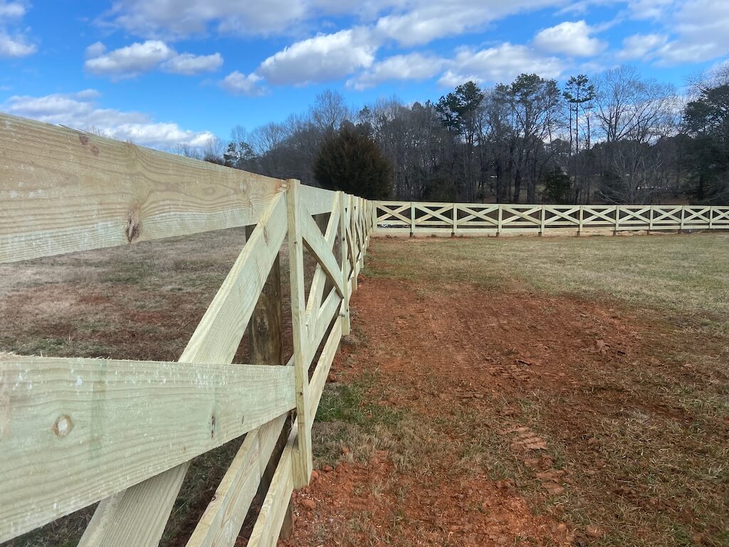 wood horse crossbuck fence