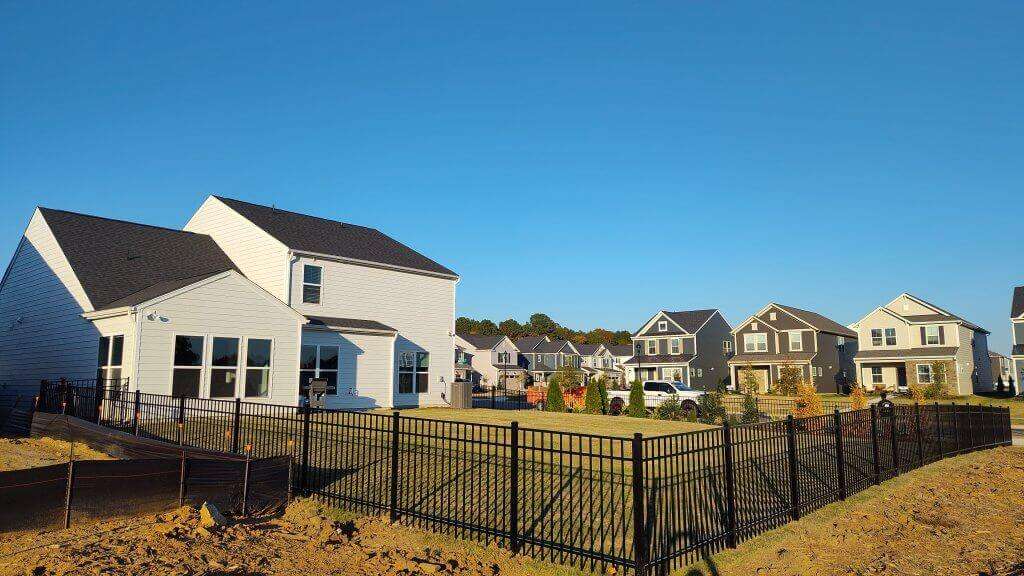 black aluminum fence installation by Black Label Fence, LLC