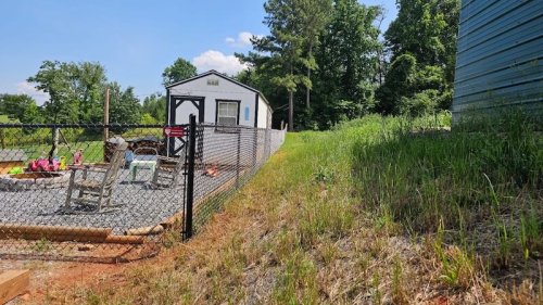 4' Black Chain Link fence - Lawndale, NC installation