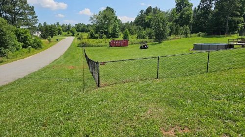 4' Black Chain Link fence - Lawndale, NC installation