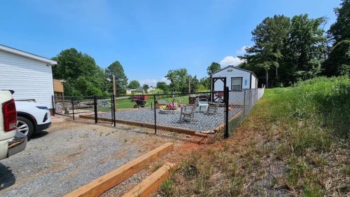 4' Black Chain Link fence - Lawndale, NC installation