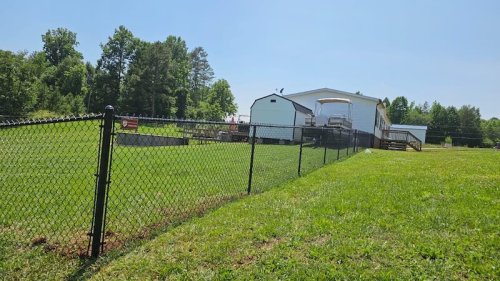 4' Black Chain Link fence - Lawndale, NC installation