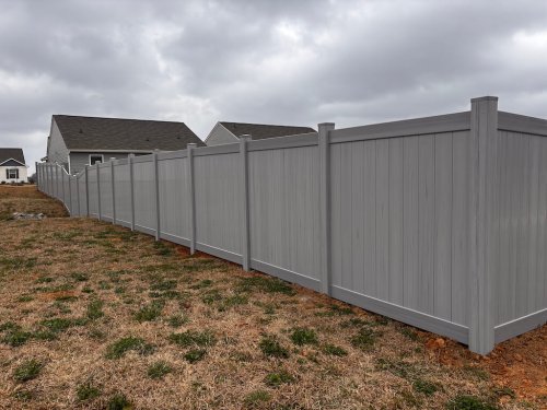Grayprivacy vinyl fence