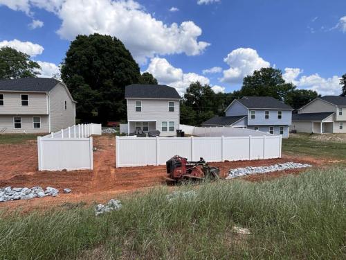 Grading and Rip Rap Installation on a House near Kings Mountain, NC